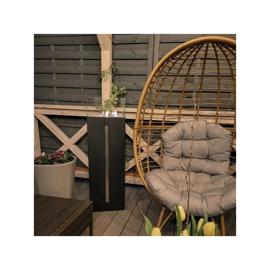 Kratki - BIO kamin 113,6x35,9 cm 2kW črna