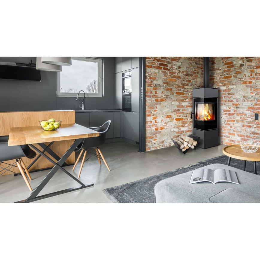 Kratki - Jekleni kamin 8kW 150mm