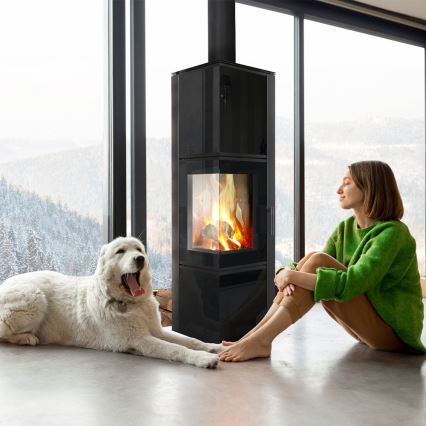 Kratki - Jekleni kamin 8kW 150mm