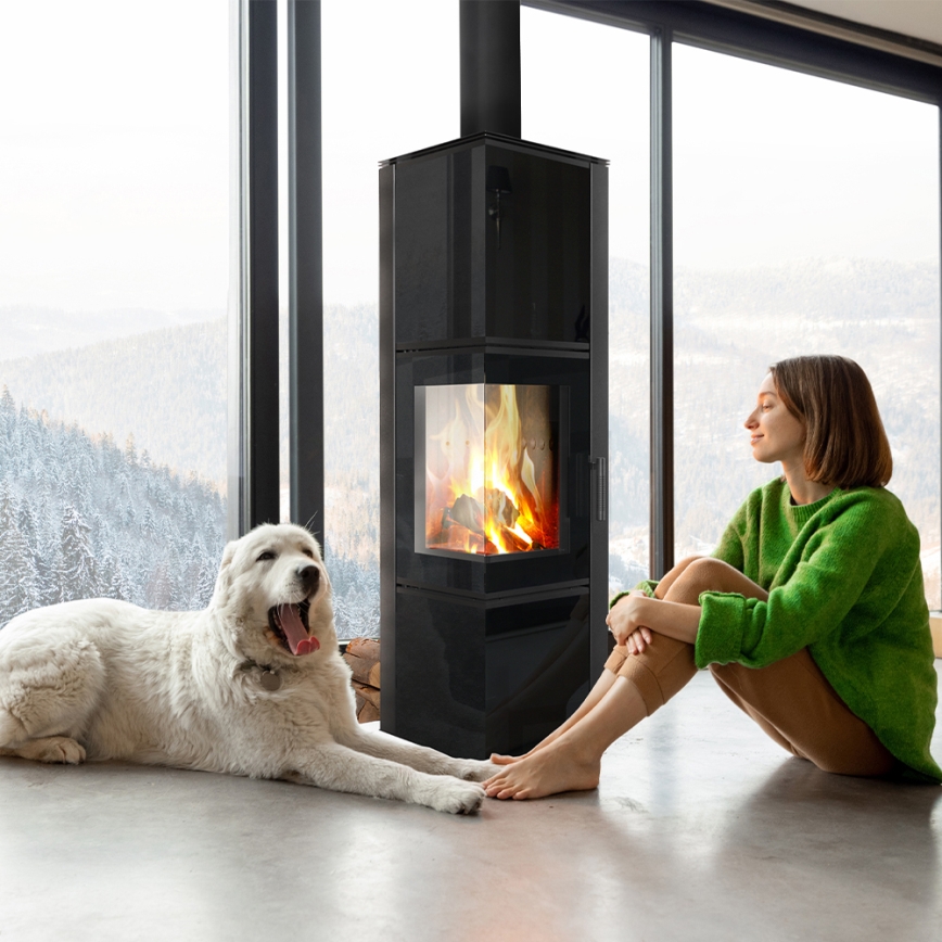 Kratki - Jekleni kamin 8kW 150mm