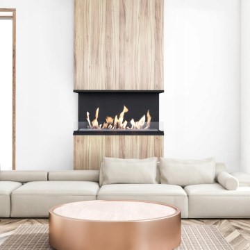 Kratki - Vgradni BIO kamin 50x100 cm 3,5kW črna