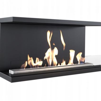 Kratki - Vgradni BIO kamin 50x100 cm 7kW črna