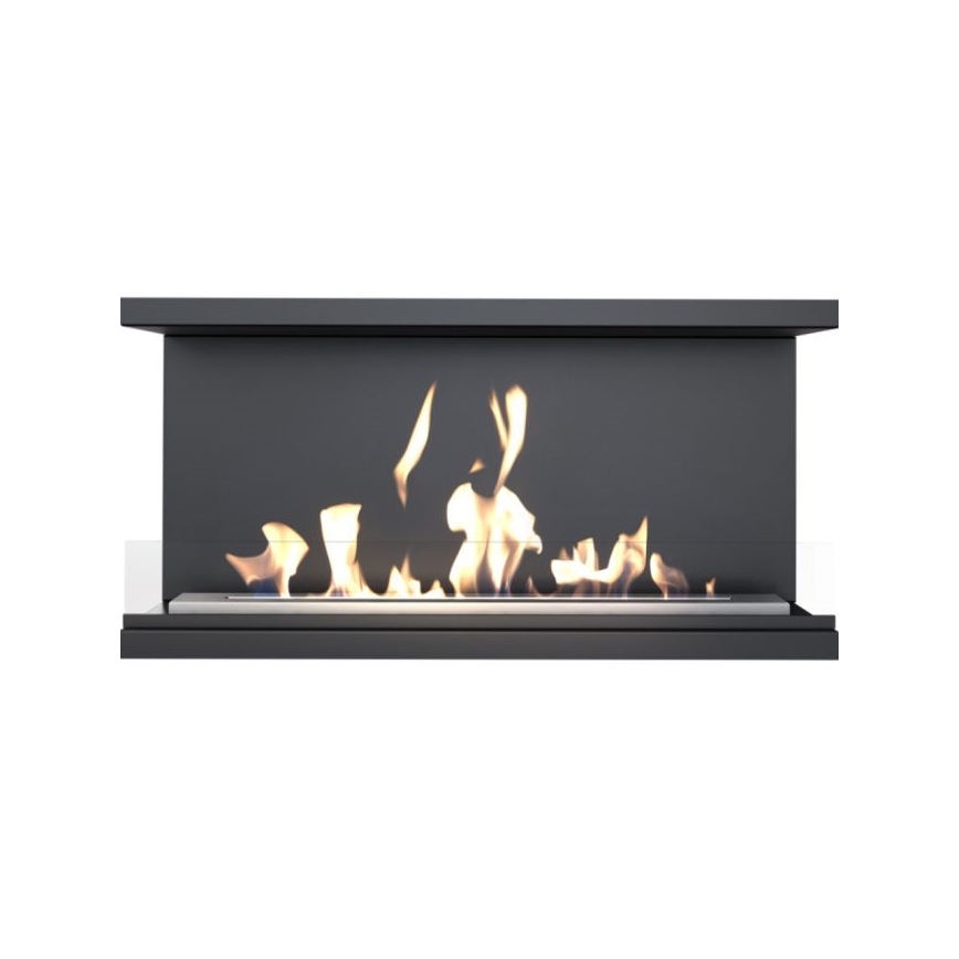 Kratki - Vgradni BIO kamin 50x100 cm 7kW črna