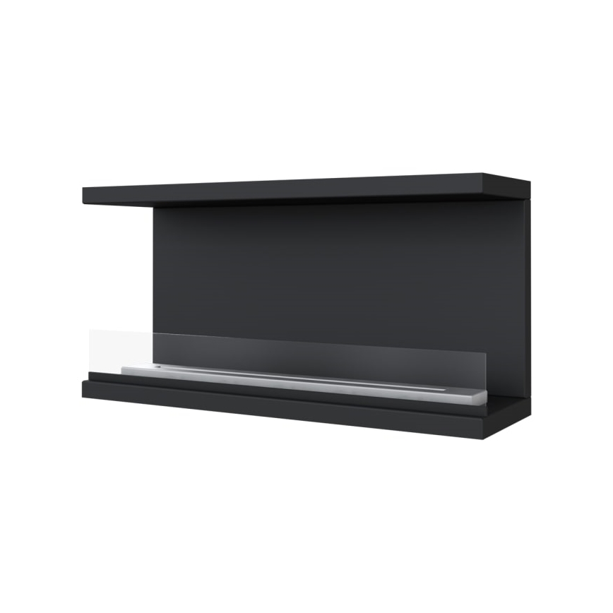 Kratki - Vgradni BIO kamin 50x100 cm 7kW črna