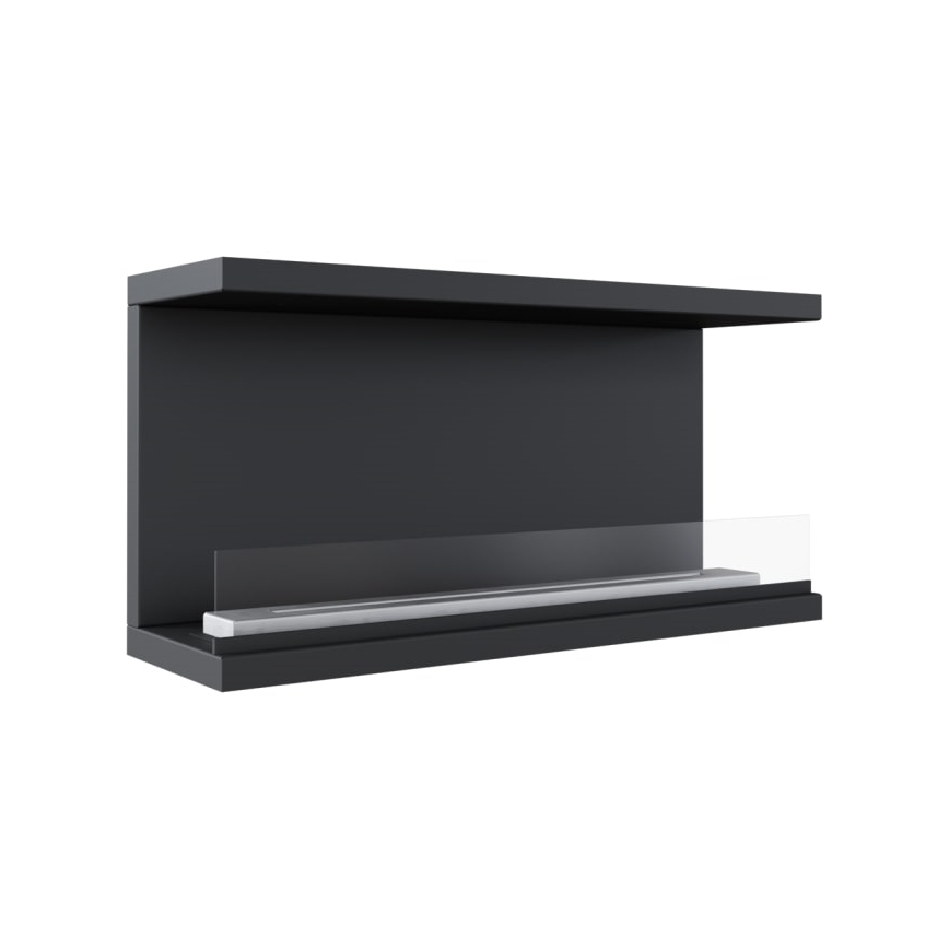 Kratki - Vgradni BIO kamin 50x100 cm 7kW črna