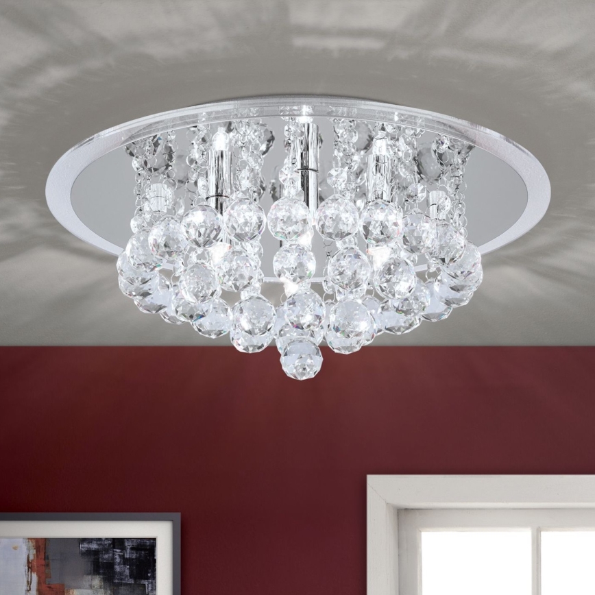 Kristalna stropna svetilka GLORIA 4xG9/40W/230V pr. 38 cm prozorna/sijajni krom