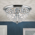 Kristalna stropna svetilka PLAFOND 6xE27/40W/230V pr. 47 cm sijajni krom