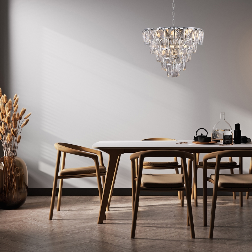 Kristalni lestenec na verigi CHELSEA 6xE14/40W/230V