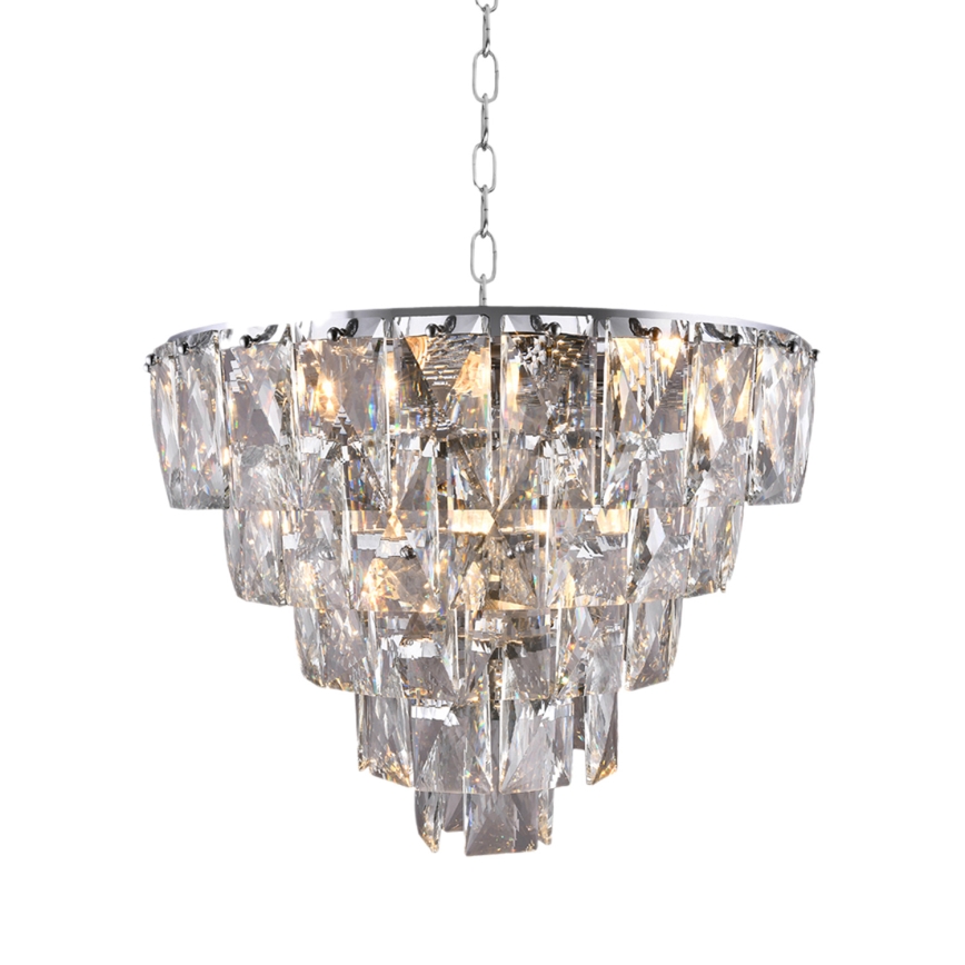 Kristalni lestenec na verigi CHELSEA 6xE14/40W/230V