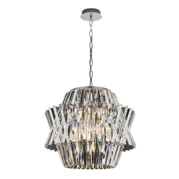 Kristalni lestenec na verigi CROWN 12xE14/40W/230V sijajni krom
