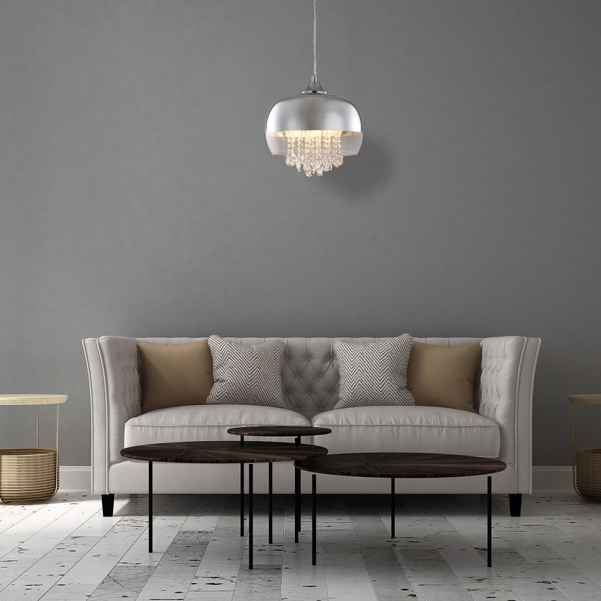 Kristalni lestenec na verigi LUNA 1xE14/40W/230V