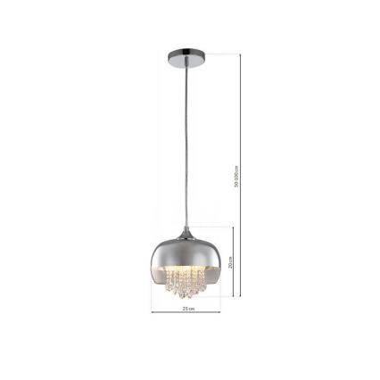 Kristalni lestenec na verigi LUNA 1xE14/40W/230V