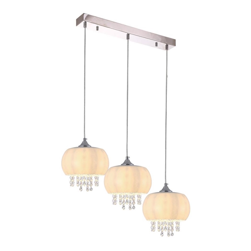 Kristalni lestenec na verigi NOVA 3xE14/40W/230V