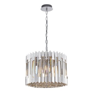 Kristalni lestenec na verigi RITZ 7xE14/40W/230V sijajni krom