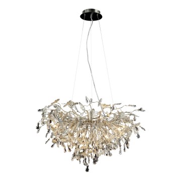 Kristalni lestenec na vrvici 13xG9/40W/230V sijajni krom