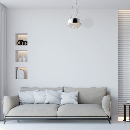 Kristalni lestenec na vrvici LUNA 1xE14/40W/230V