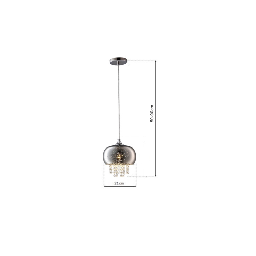 Kristalni lestenec na vrvici STARLIGHT 1xE14/40W/230V
