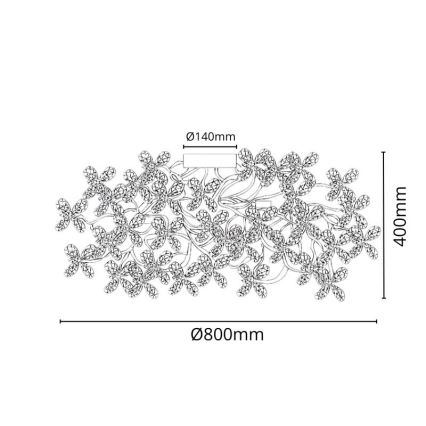 Kristalni nadgradni lestenec 12xG9/40W/230V barven