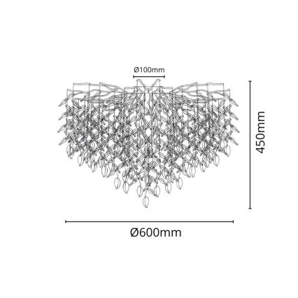 Kristalni nadgradni lestenec 9xG9/40W/230V zlata