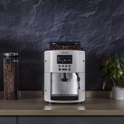 Krups - Avtomatski aparat za kavo ESSENTIAL 1450W/230V srebrna