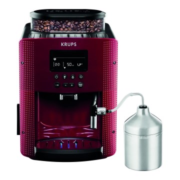 Krups - Avtomatski aparat za kavo z posodo za mleko ESSENTIAL 1450W/230V rdeča