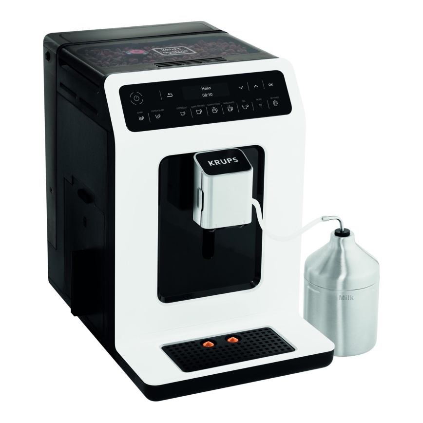 Krups - Avtomatski aparat za kavo z posodo za mleko EVIDENCE 1450W/230V bela