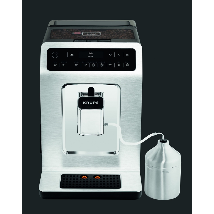 Krups - Avtomatski aparat za kavo z posodo za mleko EVIDENCE 1450W/230V bela