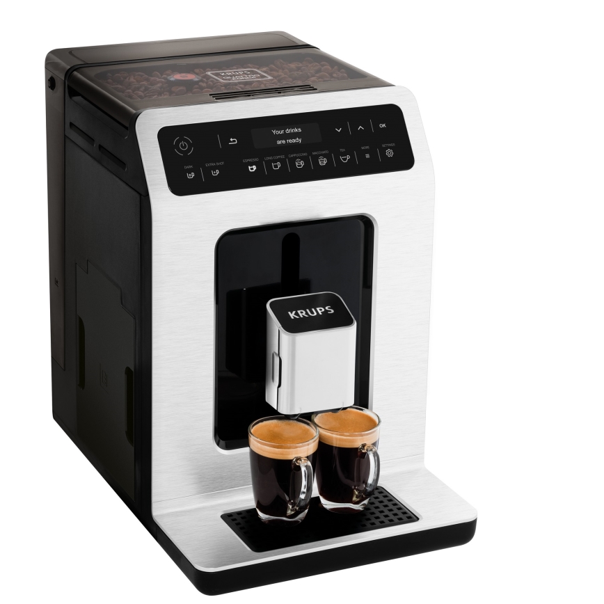 Krups - Avtomatski aparat za kavo z posodo za mleko EVIDENCE 1450W/230V bela