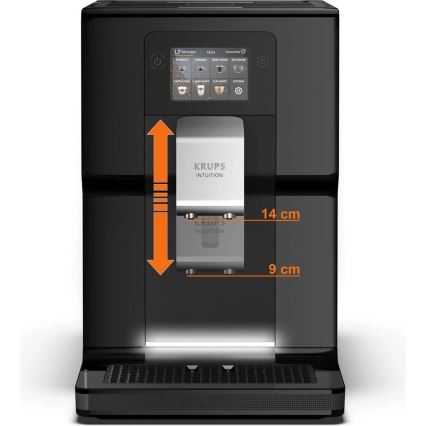 Krups - Avtomatski aparat za kavo z posodo za mleko INTUITION PREFERENCE 1450W/230V črna
