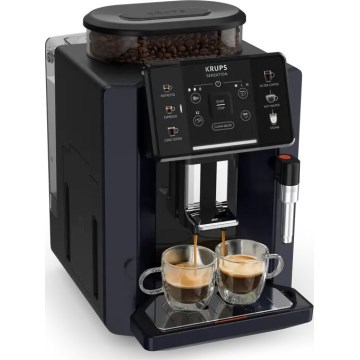 Krups - Avtomatski aparat za kavo z posodo za mleko SENSATION 1450W/230V črna