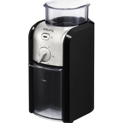 Krups - Električni mlinček za kavna zrna 110W/230V nerjaveče jeklo/črna