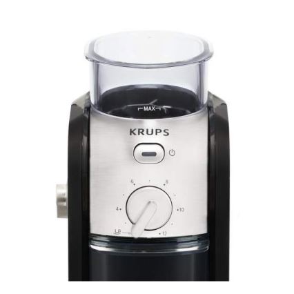Krups - Električni mlinček za kavna zrna 110W/230V nerjaveče jeklo/črna