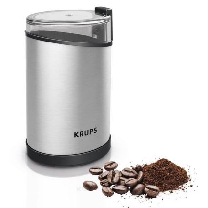 Krups - Električni mlinček za kavna zrna 85g FAST-TOUCH 200W/230V mat krom
