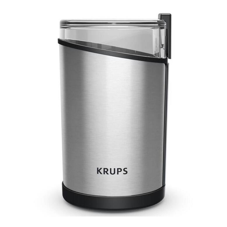 Krups - Električni mlinček za kavna zrna 85g FAST-TOUCH 200W/230V mat krom