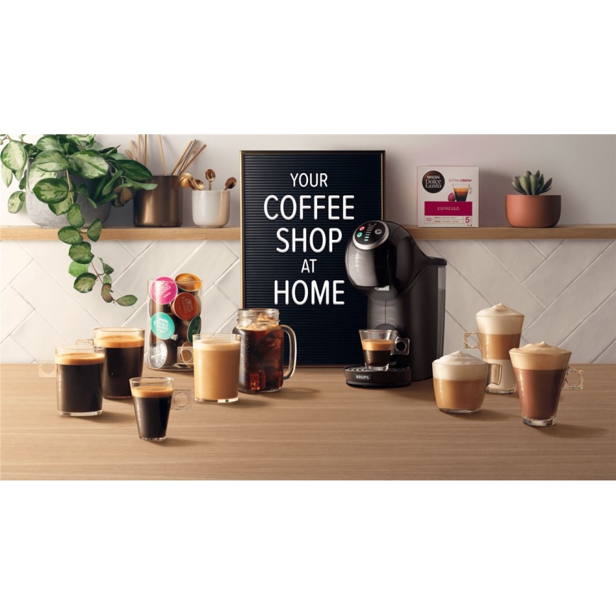 Krups - Kavni aparat na kapsule NESCAFÉ DOLCE GUSTO GENIO S 1500W antracit