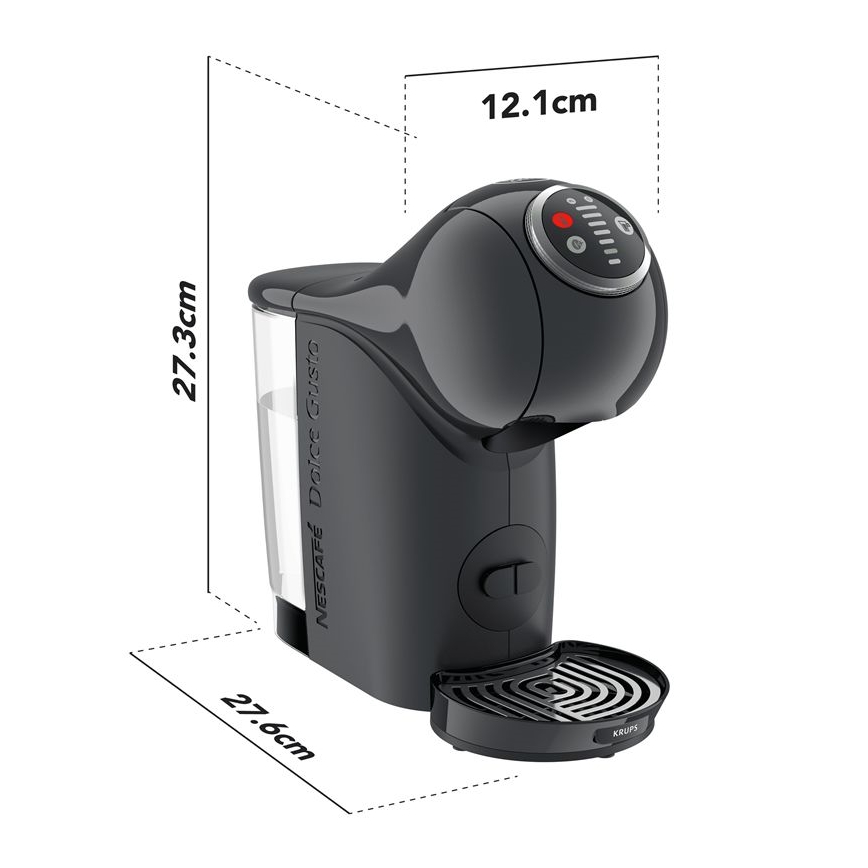 Krups - Kavni aparat na kapsule NESCAFÉ DOLCE GUSTO GENIO S 1500W antracit