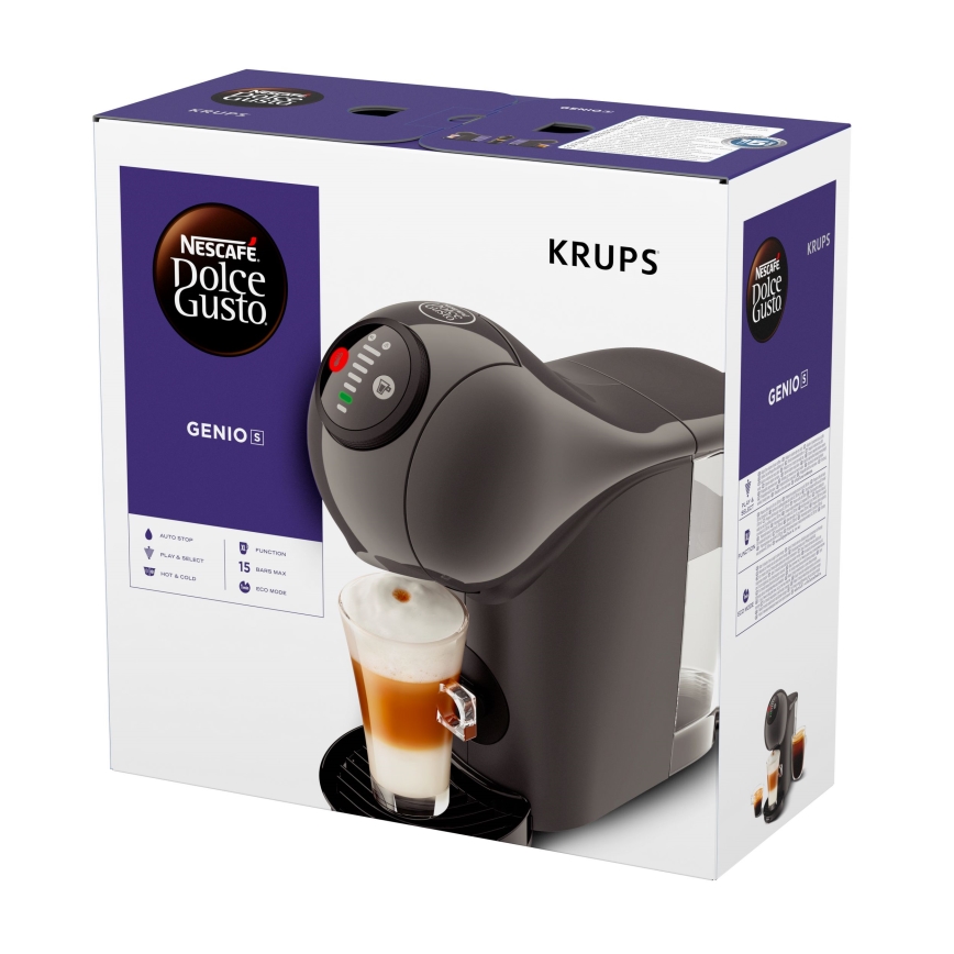 Krups - Kavni aparat na kapsule NESCAFÉ DOLCE GUSTO GENIO S 1500W antracit
