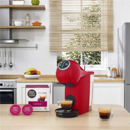 Krups - Kavni aparat na kapsule NESCAFÉ DOLCE GUSTO GENIO S PLUS 1500W rdeča