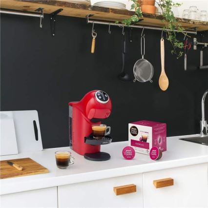 Krups - Kavni aparat na kapsule NESCAFÉ DOLCE GUSTO GENIO S PLUS 1500W rdeča