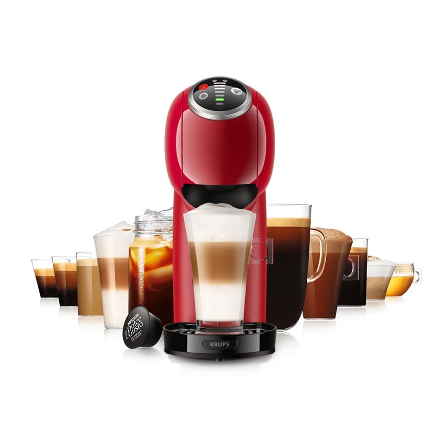 Krups - Kavni aparat na kapsule NESCAFÉ DOLCE GUSTO GENIO S PLUS 1500W rdeča