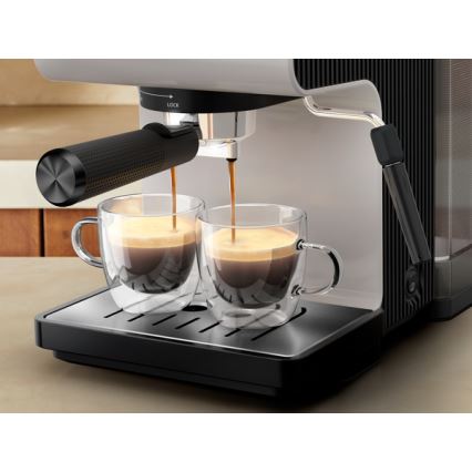 Krups - Ročni kavni aparat za dve skodelici AUTHENTIC 1450W/230V siva
