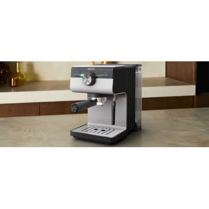 Krups - Ročni kavni aparat za dve skodelici AUTHENTIC 1450W/230V siva