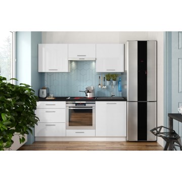 Kuhinjska enota CELESTE 180 cm, visok sijaj, bela
