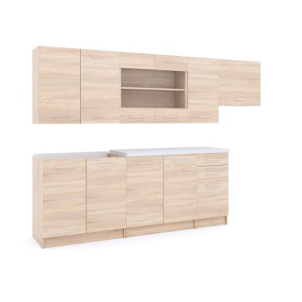 Kuhinjska enota MARISA 260 cm, hrast Sonoma
