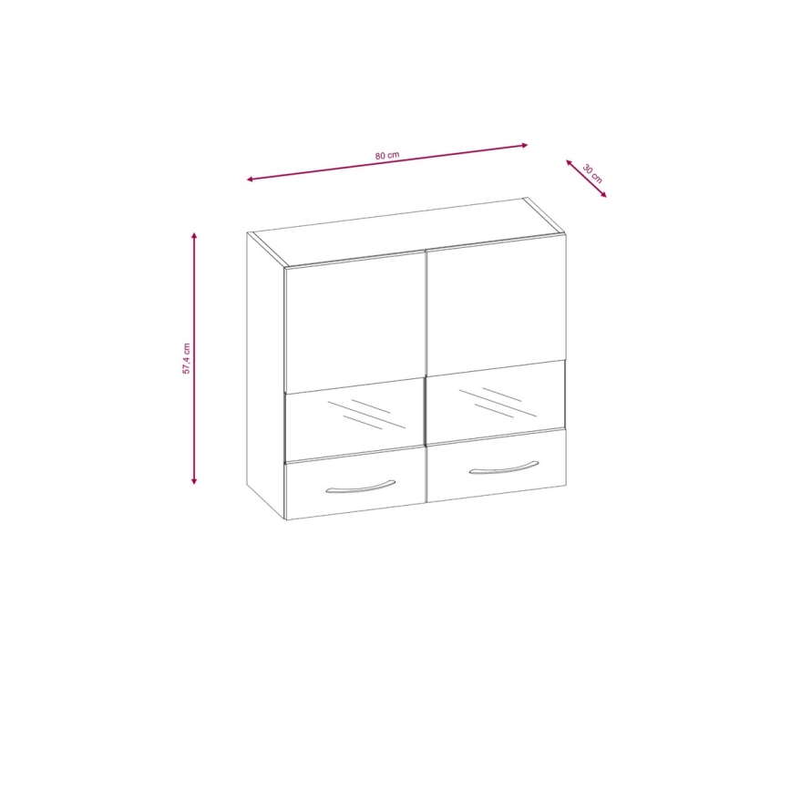 Kuhinjska enota VALERIA 180 cm, hrast sonoma/rjava