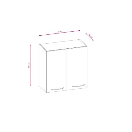 Kuhinjska garnitura VALERIA 240 cm, hrast sonoma/rjava