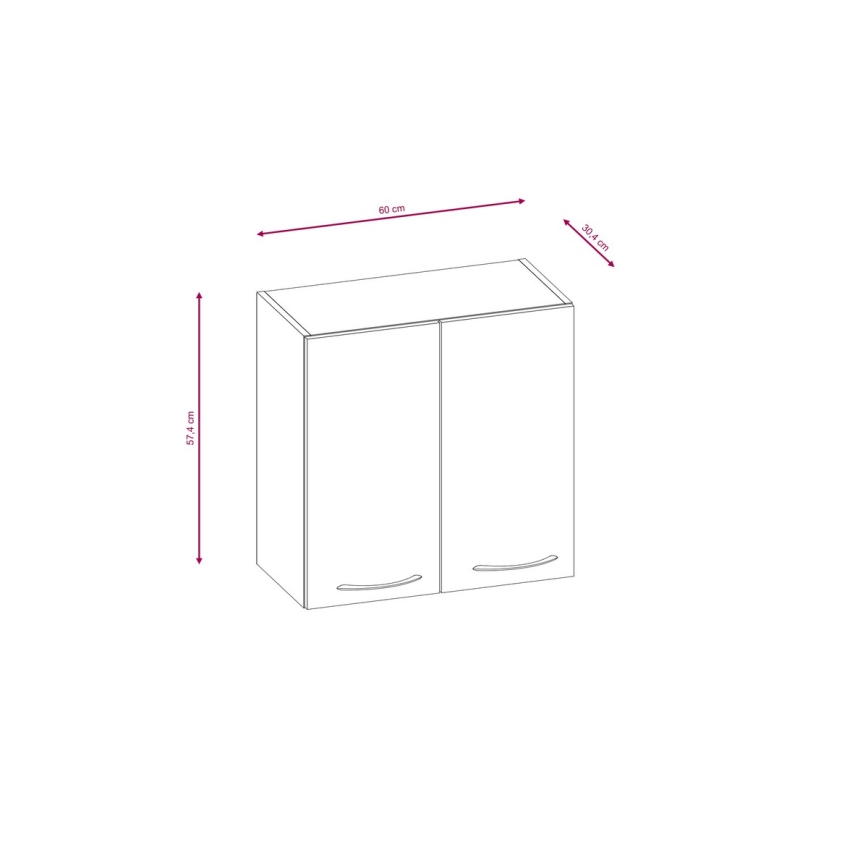 Kuhinjska garnitura VALERIA 240 cm, hrast sonoma/rjava