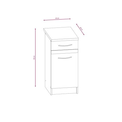 Kuhinjska garnitura VALERIA 240 cm, hrast sonoma/rjava