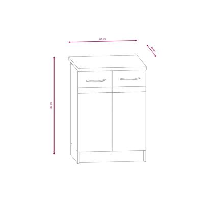 Kuhinjska garnitura VALERIA 240 cm, hrast sonoma/rjava