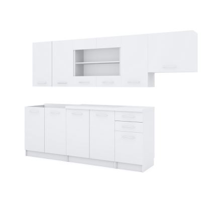 Kuhinjska sestava MARISA 260 cm bela